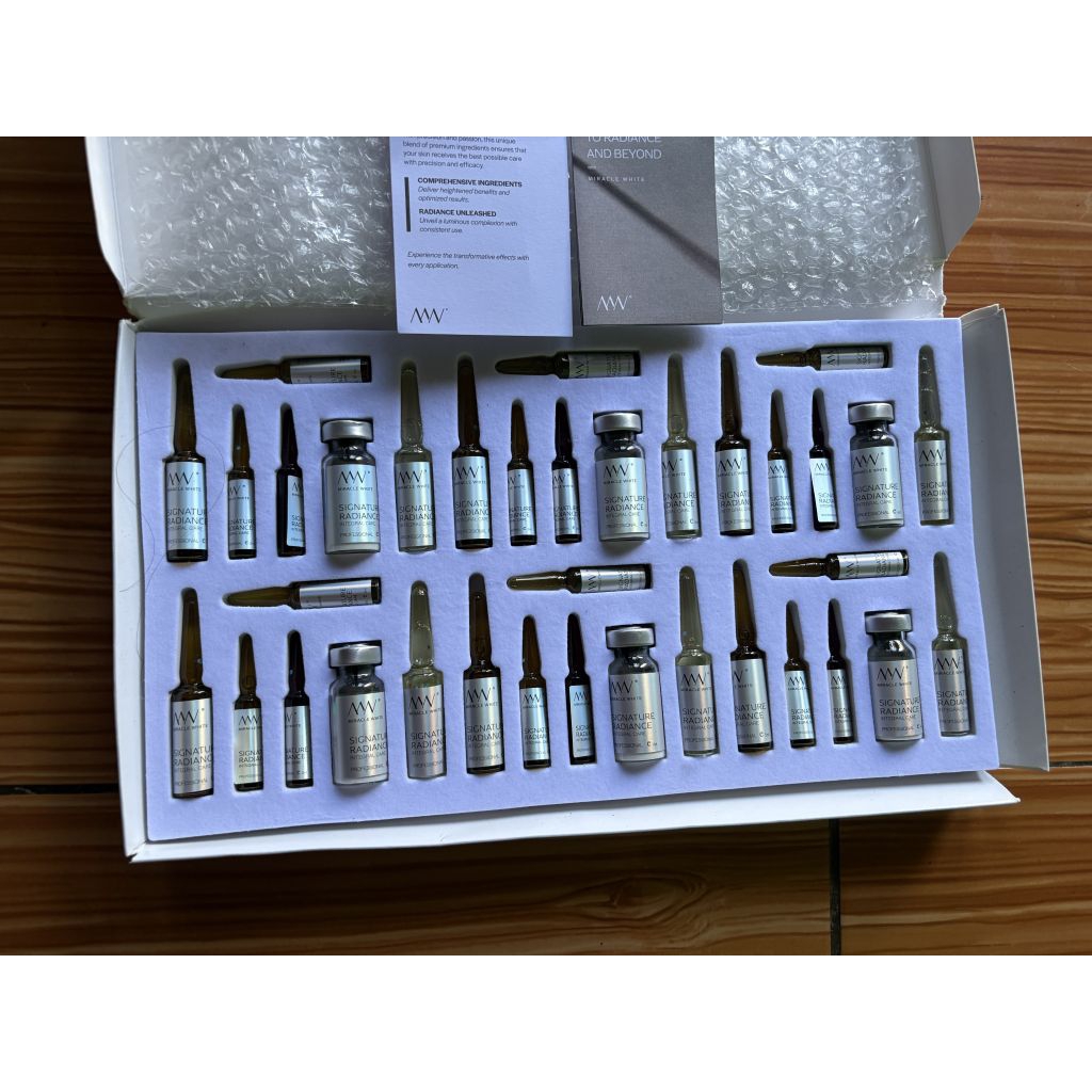 OBAT INFUS WHITENING MW WHITE SIGNATURE (KHUSUS PEMBELIAN 1 BOX FREE 2 PAKET ALAT INFUS)