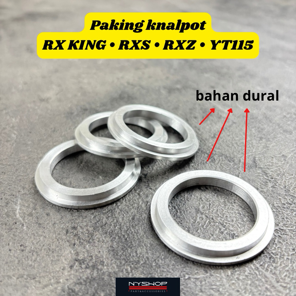 Paking Knalpot RX KING RXZ RXZ YT115 Bahan Aluminium Dural Perpak Knalpot Rx King Rxz Rxs Yt115