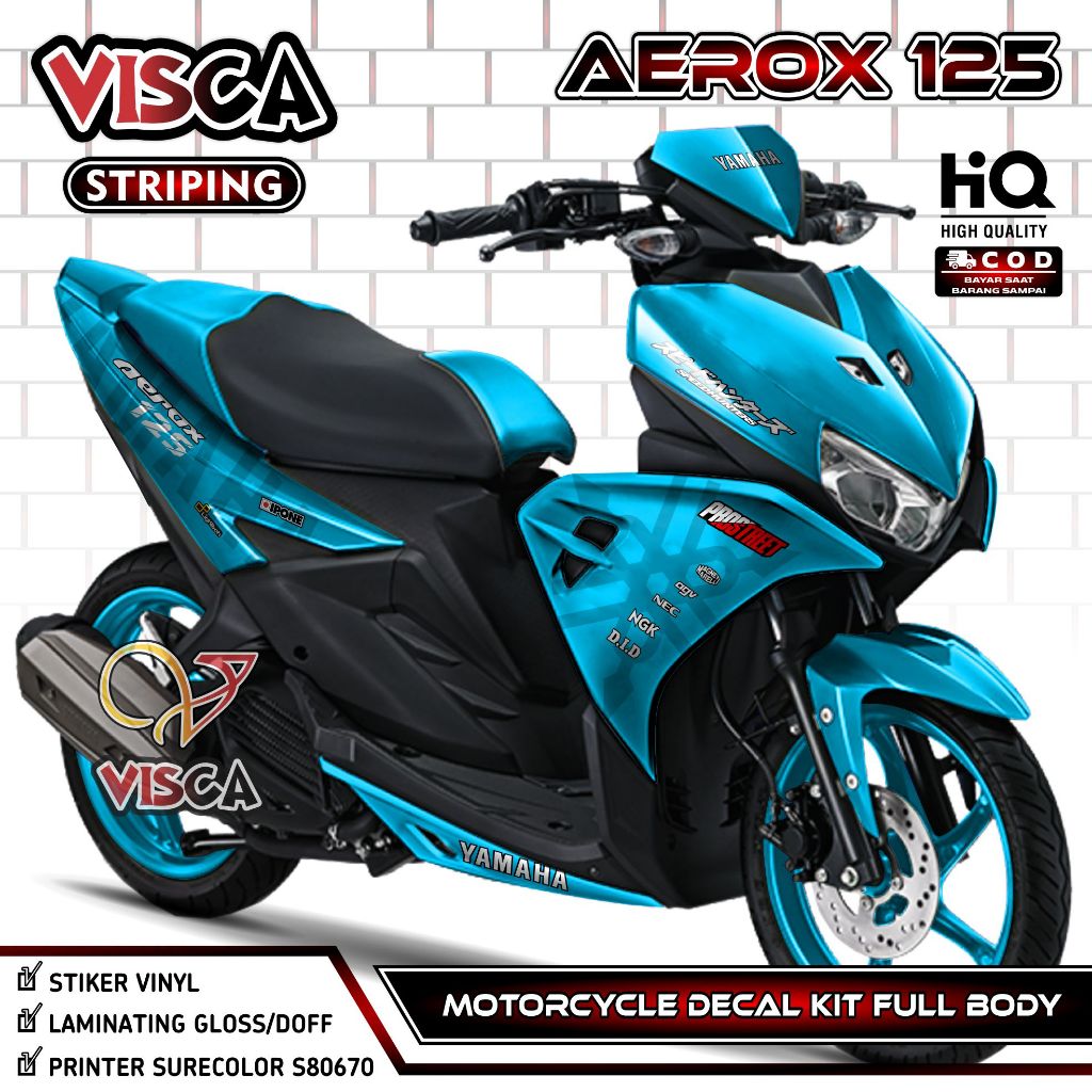 Decal Aerox 125 Fullbody - Stiker Aerox 125 Full Body - Dekal Aerox 125 - Striping Aerox 125 Variasi