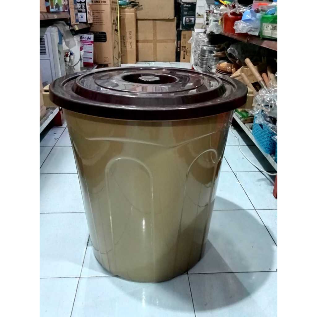 Ember Tong Air Plastik 70Liter Coklat GMP Kunci Khusus Instan GOJEK