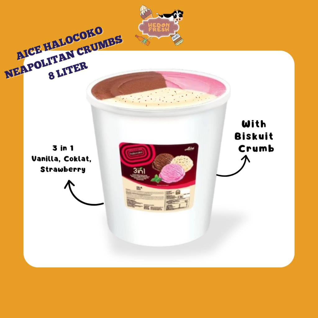 

AICE 3IN1 HALOCOKO 8 LITER ES KRIM EMBER | KEMASAN BARU 8 LITER