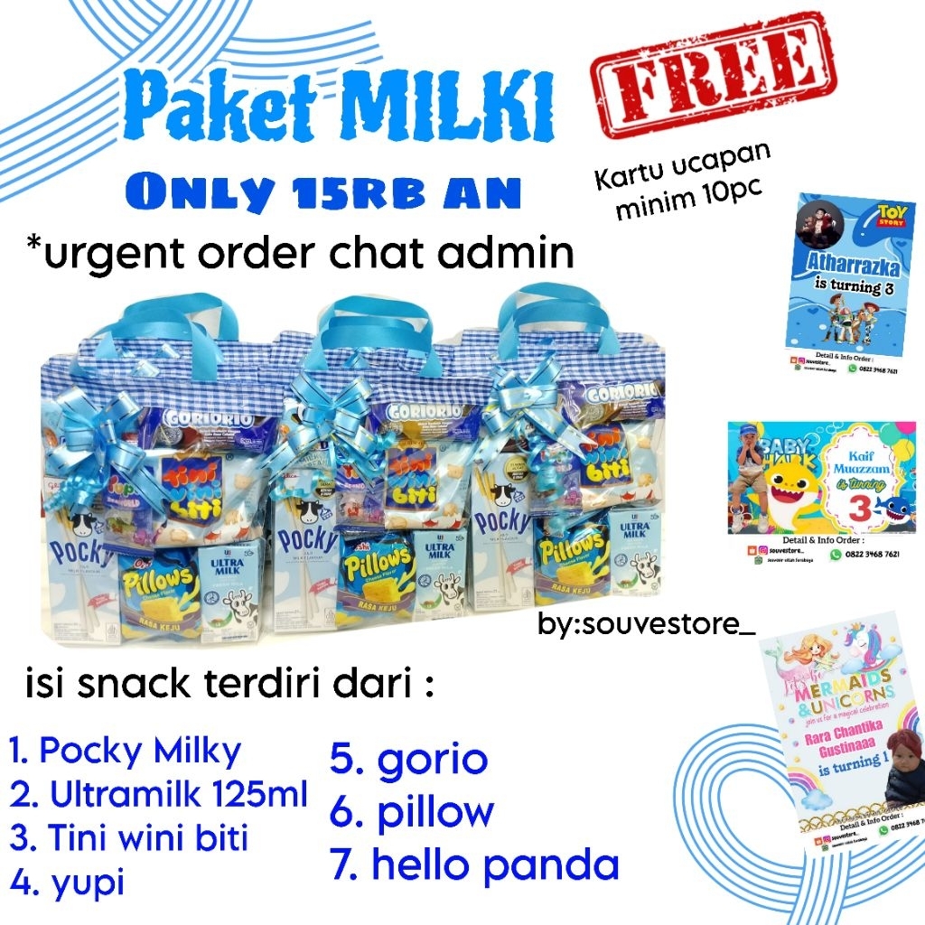 

Snack Ulang Tahun Tema Warna Serba Biru || Paket snack Milki Pocky || Hampers snack ulang tahun || Parcel ultah anak || Hampers snack || bingkisan ulang tahun murah