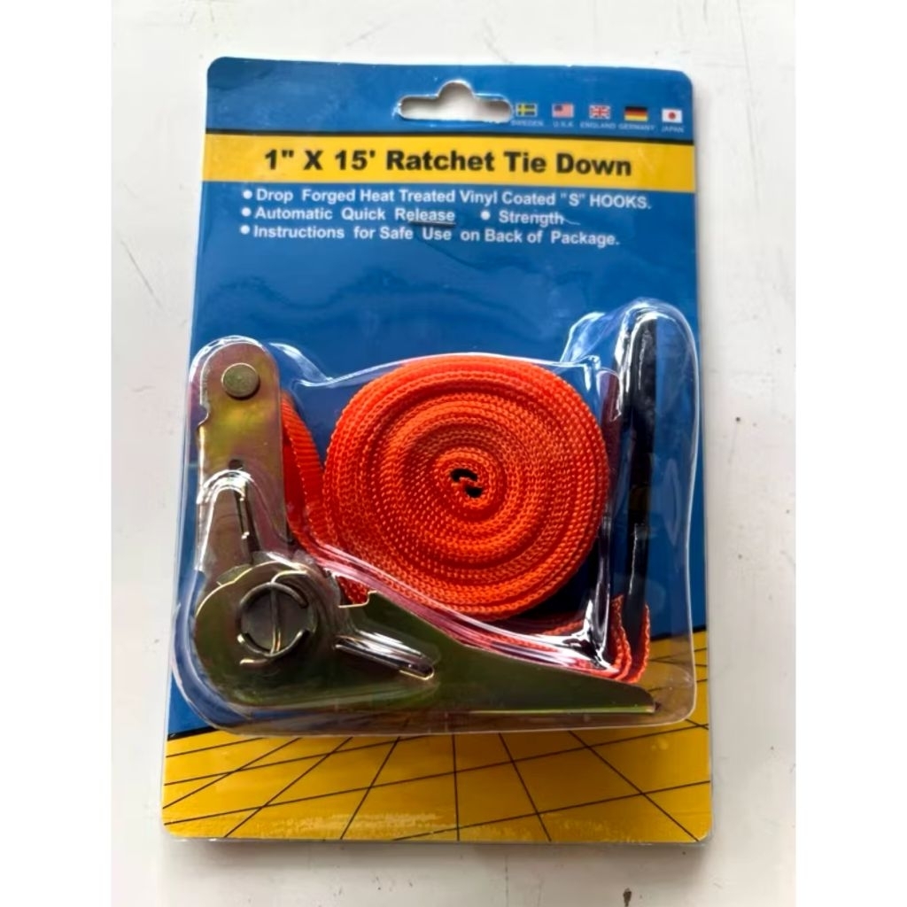 Tali trek belt 1" 5 meter tali ikat barang motor