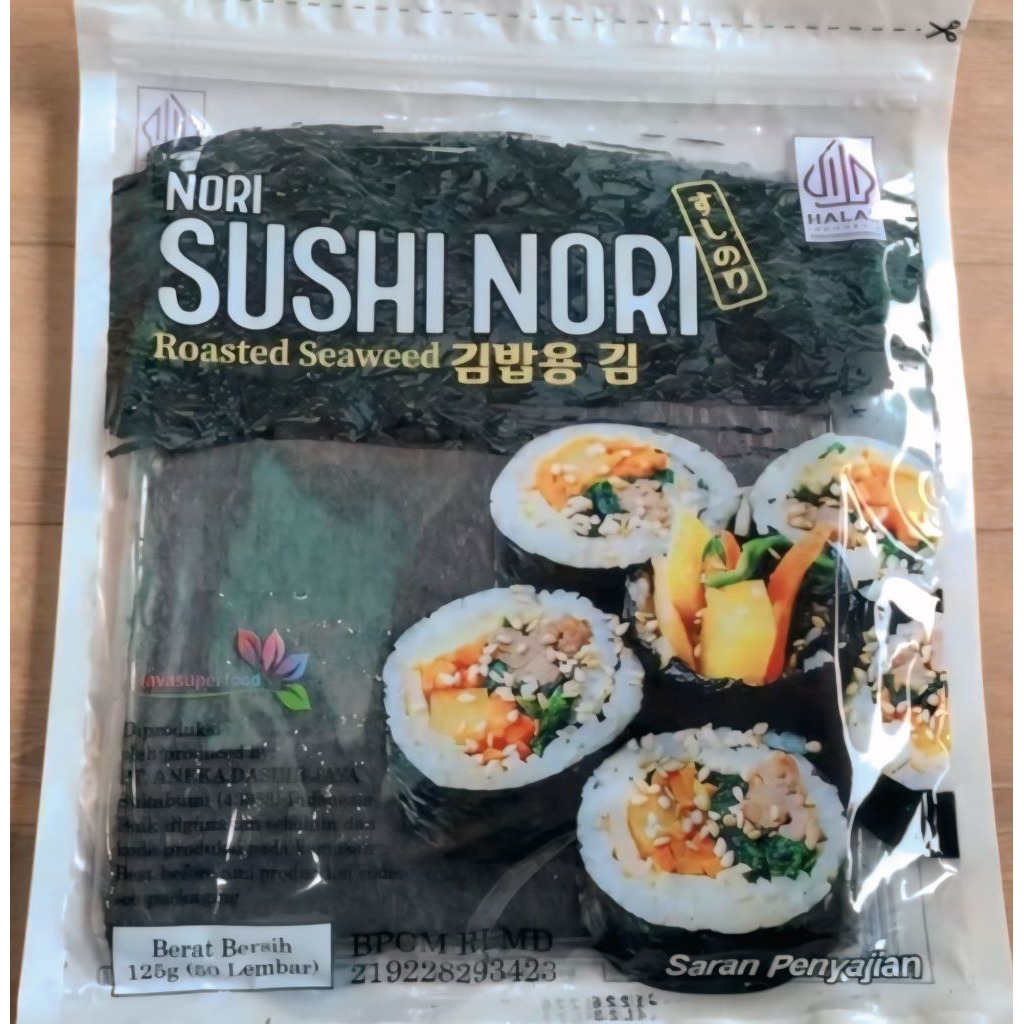 

Nori Sushi Isi 50 lembar rumput laut kering dry seaweed bahan kimbab gulung roasted halal bpom