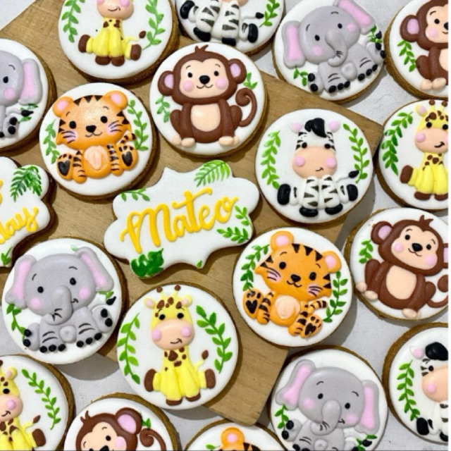 

Zoo Cookies Character ( Animal ) - Sugar Cookies / Decorated Cookies / Kukis Hias