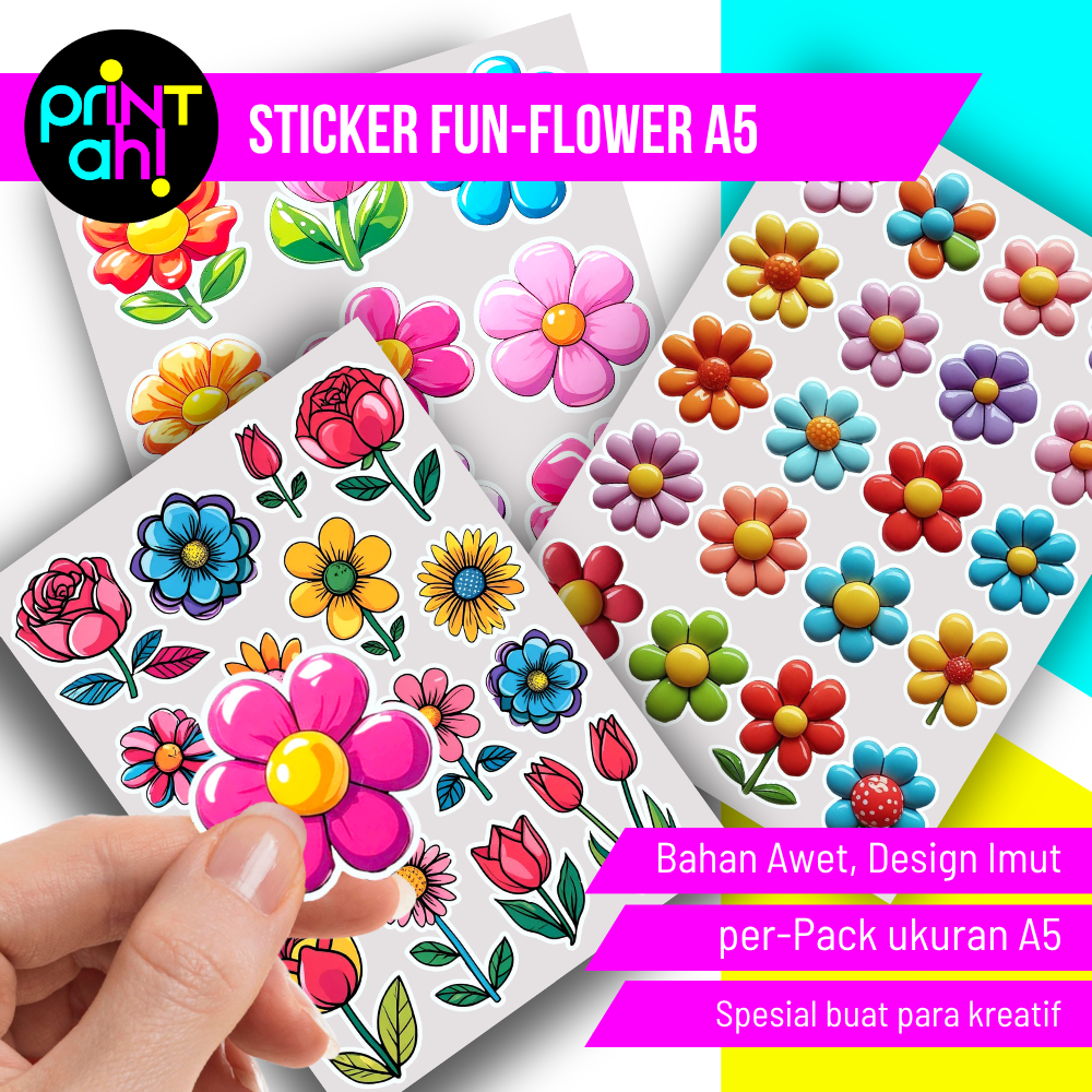 

Print Ah! Stiker Pack Aestetik | stiker bunga bunga | Stiker flowers
