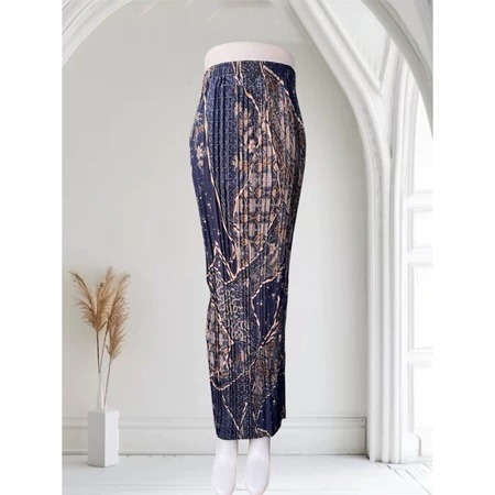 Rok Plisket Bawahan Kebaya Aneka Pilihan Motif ( AS BIRU ) | Rok Plisket Batik Panjang Rok Kebaya Ro