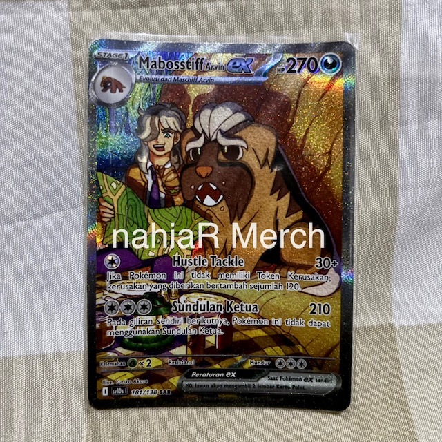 Pokemon TCG Indonesia Mabosstiff Arvin ex sv10s 181/138 SAR Kehadiran Juara