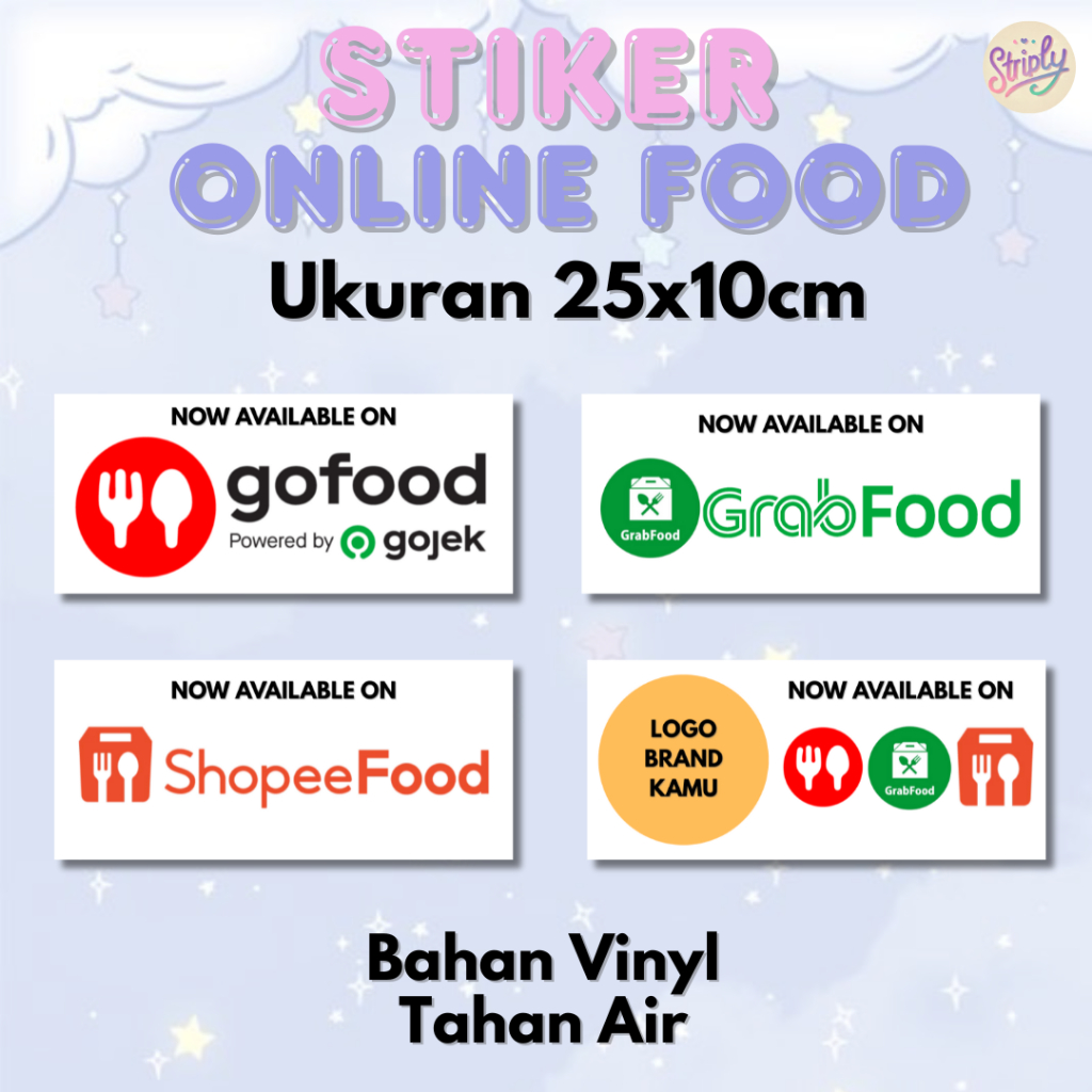 

Stiker Online Food Custom Untuk Usaha Bahan Chromo Tahan Air