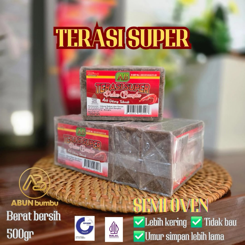 

AB Terasi Super 500g Asli Udang Rebon Pulau Bangka