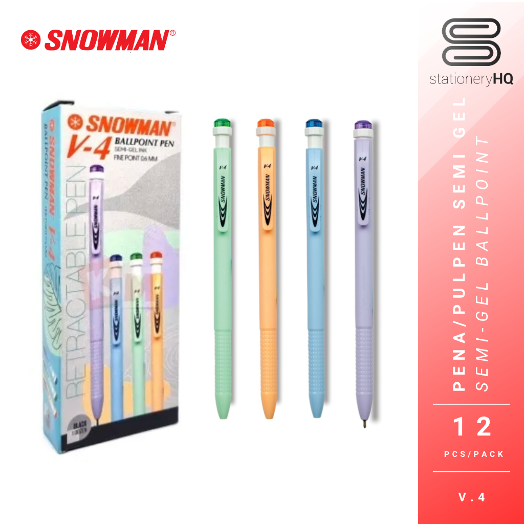 

(12 Pcs) Snowman Pulpen V-4