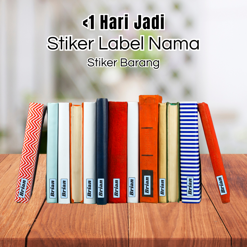 

<1Hari Jadi Stiker Nama Barang Anak isi 50pc Custom Label nama Stiker Vinyl Anti Air Waterproof