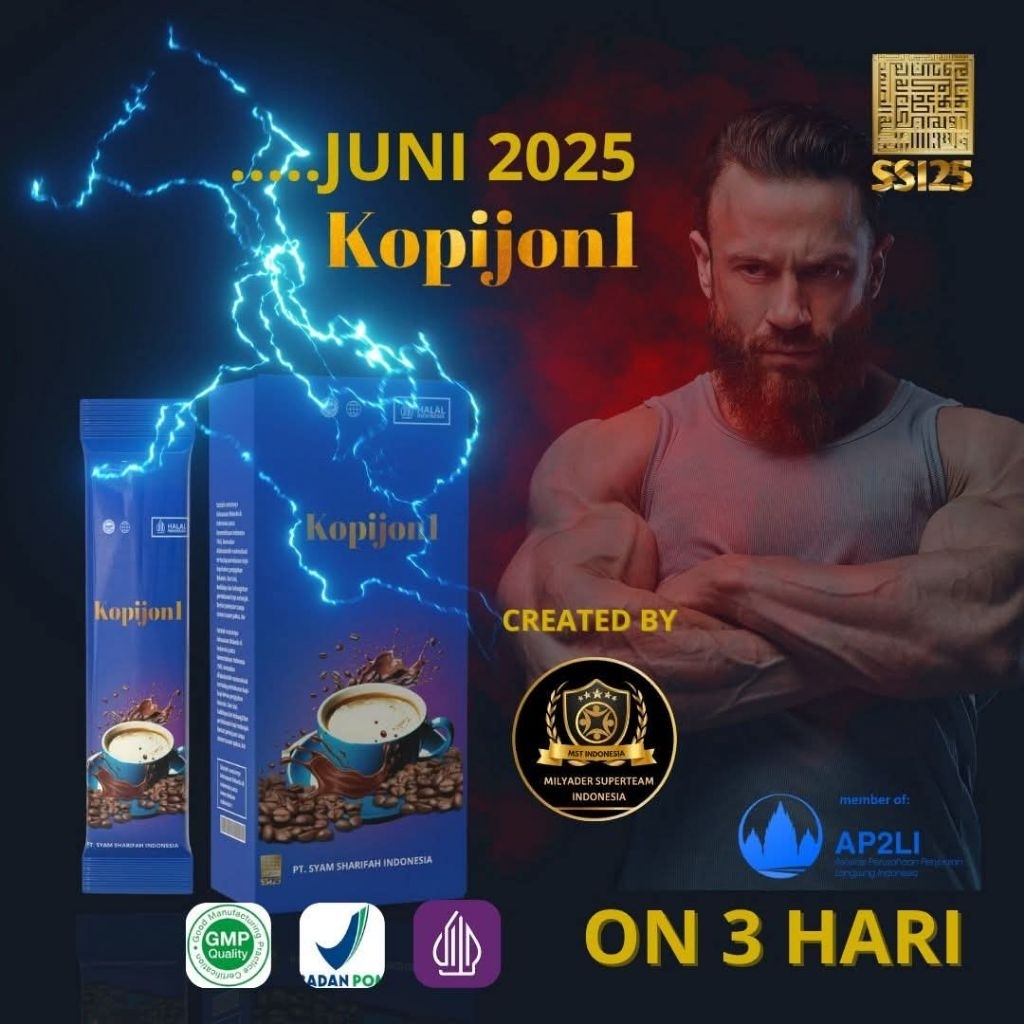 

Kopi Jon1 1 Box Isi 5 scahet Harga Rp 135.000