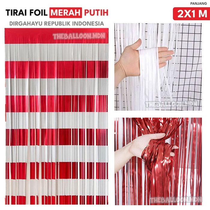 Tirai Foil Merah Putih Dirgahayu RI