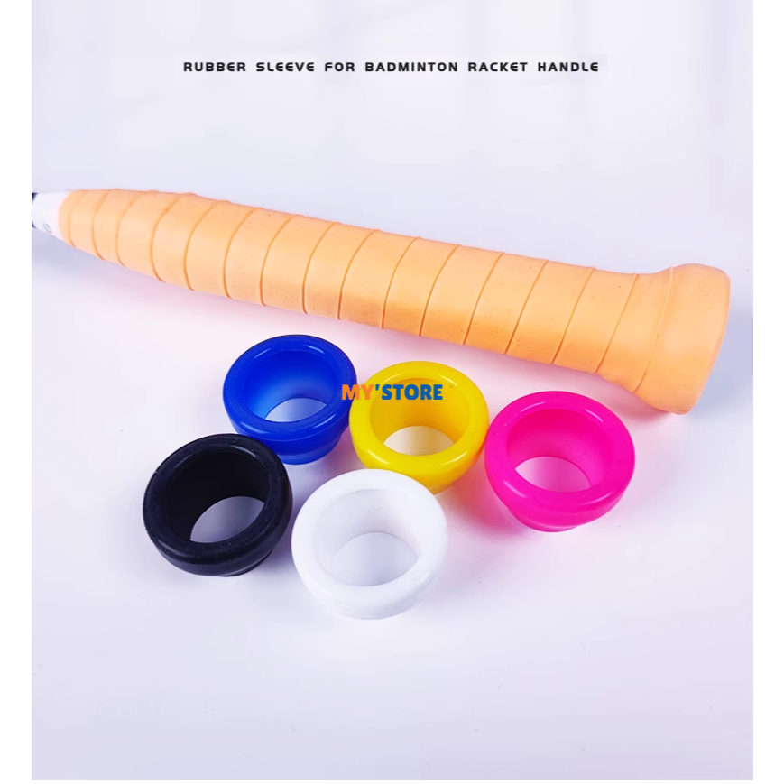 Karet Stopper Handle Grip Raket Stopper Grip Racket Butt Cap Rubber Grip Ring Anti Slip Grip Lock