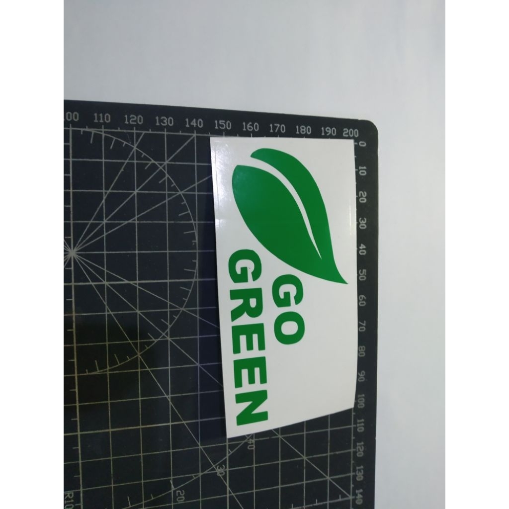 

stiker cutting go green