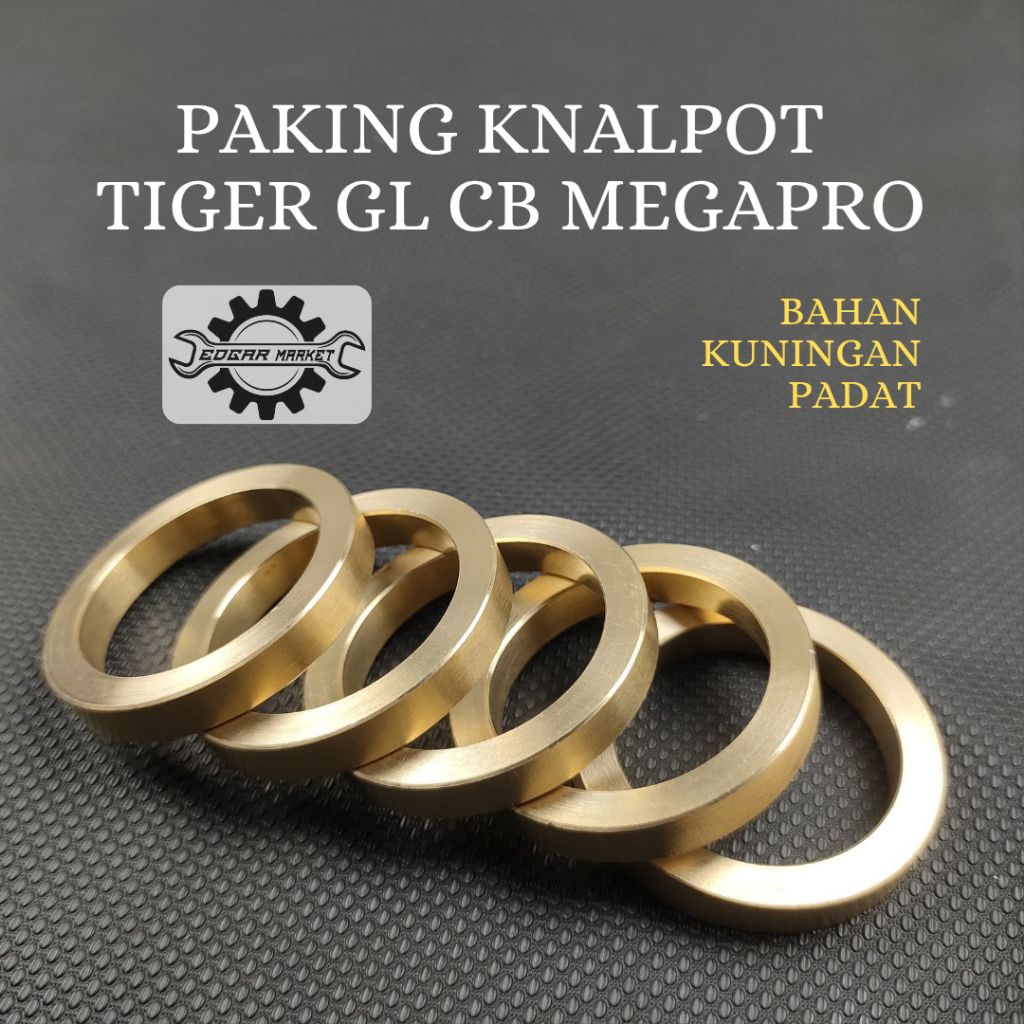 Paking Perpak Knalpot Tiger Megapro GL CB Bahan Kuningan Padat