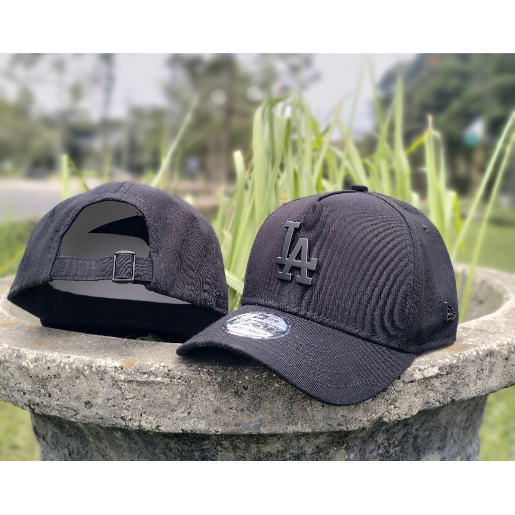 Topi Baseball Kain Hitam Logo Besi Premium Pria Wanita COD