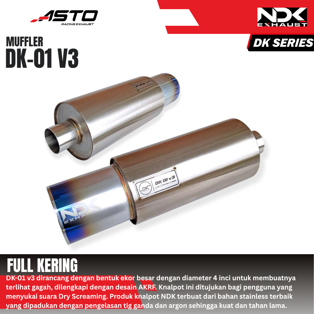 KNALPOT MOBIL NDK EXHAUST TYPE  DK 01V3