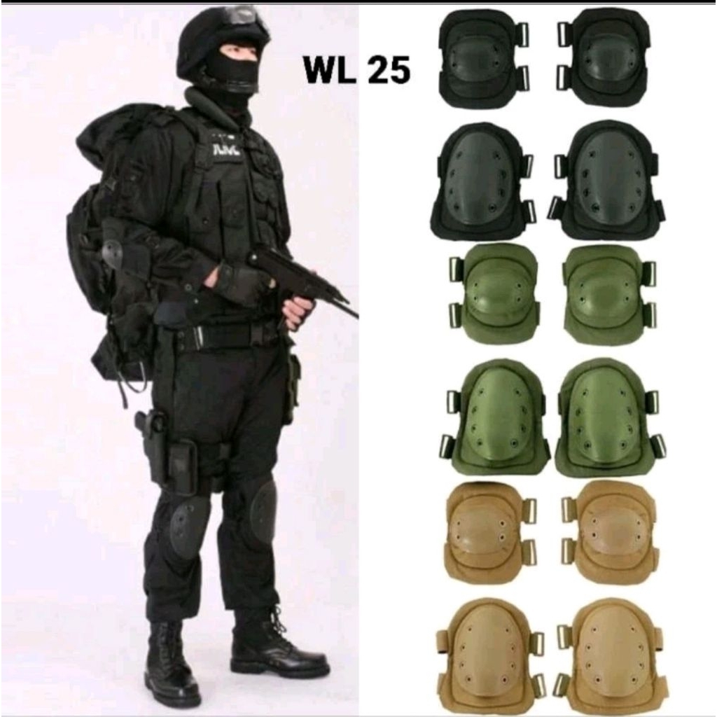 deker set tactical/kneepad pelindung lutut dan siku
