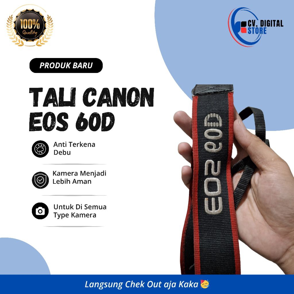 TALI KAMERA MEREK CANON 60D SECOND