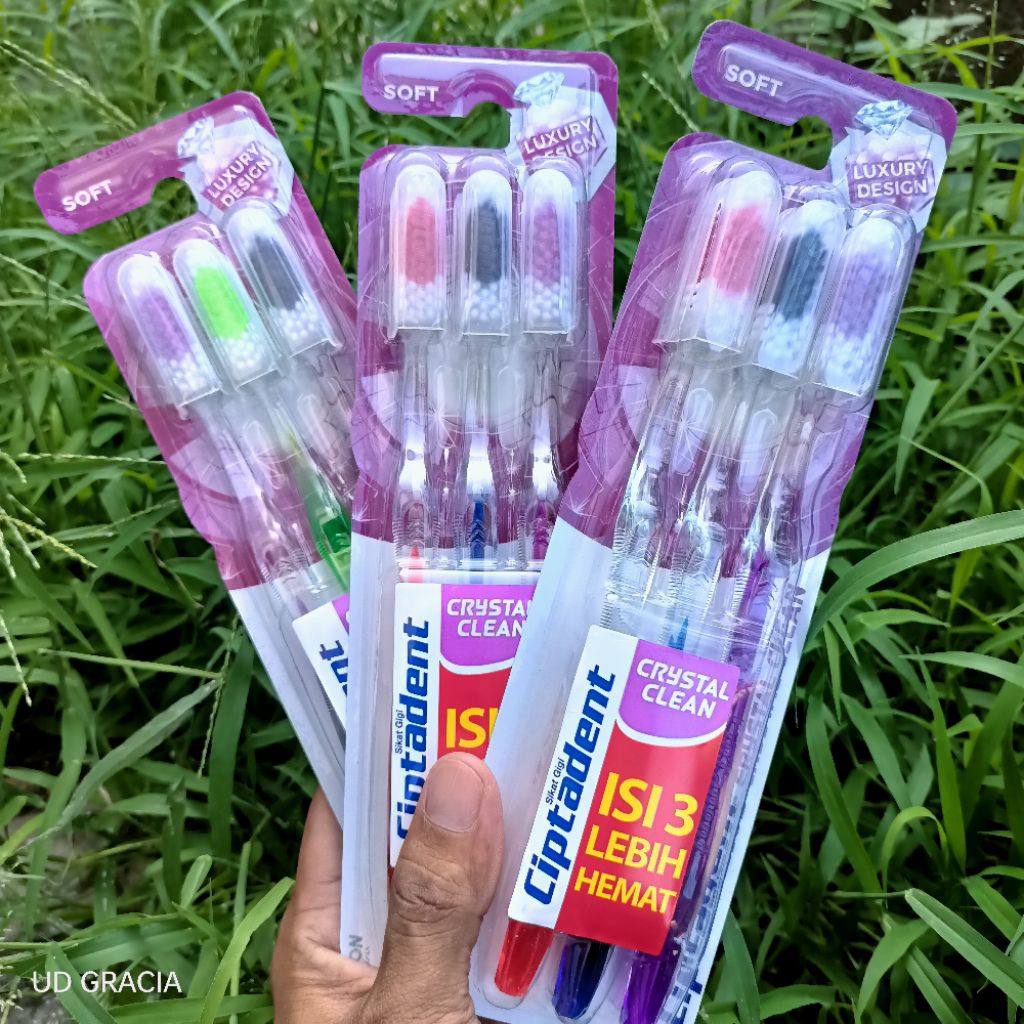 Sikat gigi ciptadent crystal clean isi 3 / Ciptadent sikat gigi / Ciptadent