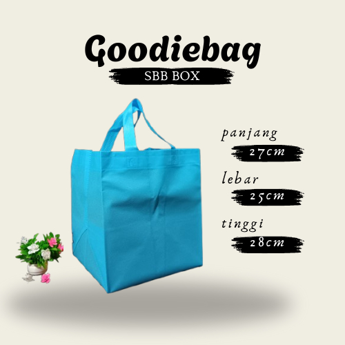 

Tas spunbond Goodie Bag box nasi 25 x 25 tas hajatan lusinan ( isi 12pcs )