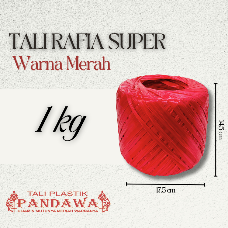 

Tali Rafia Pandawa 1 Kg | Warna Merah, Biru, Hijau, Kuning | Tali Rafia Glossy