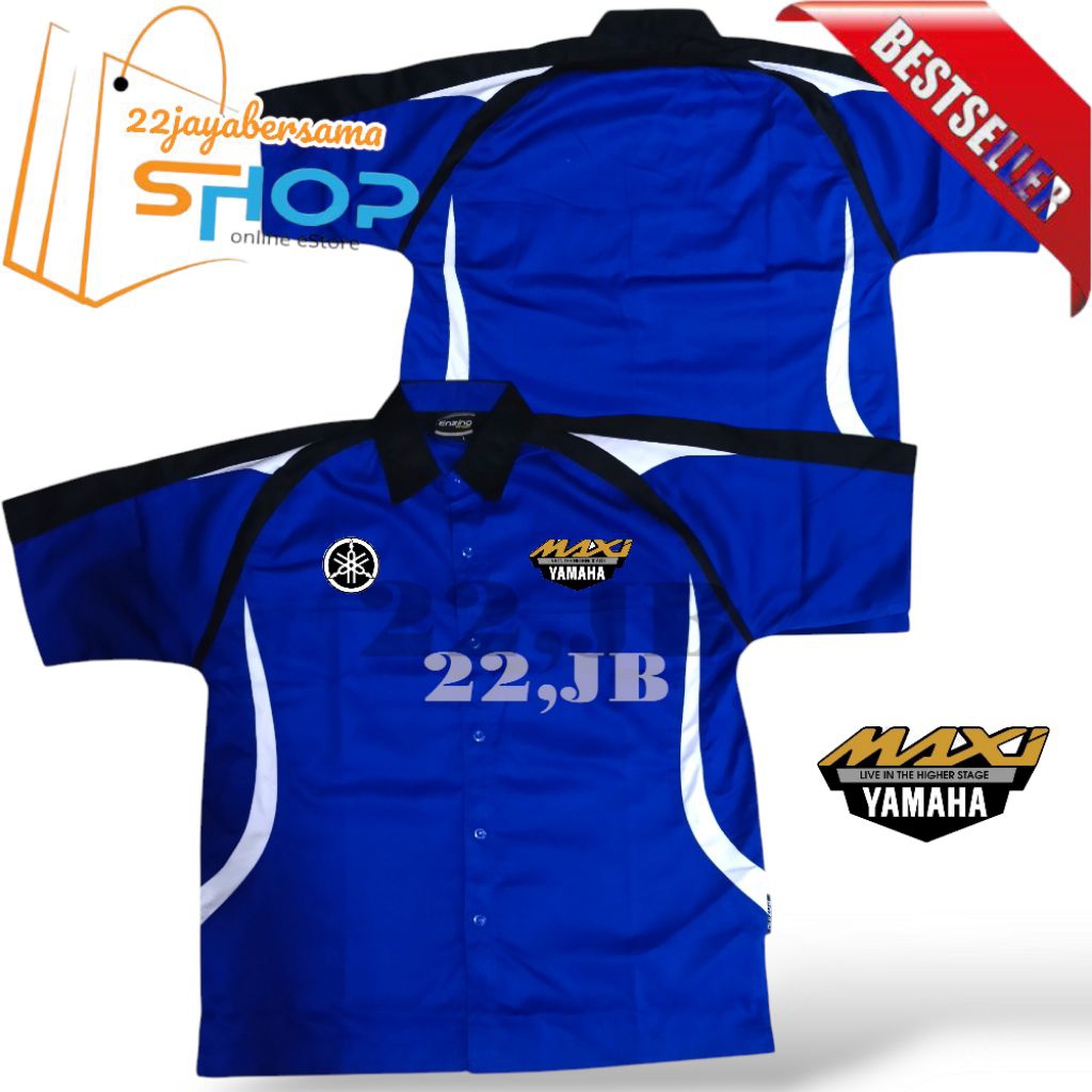 Kemeja Yamaha Maxi • Baju YAMAHA MAXI Elegan • Seragam Yamaha Maxi Terbaru premium Lengan Pendek