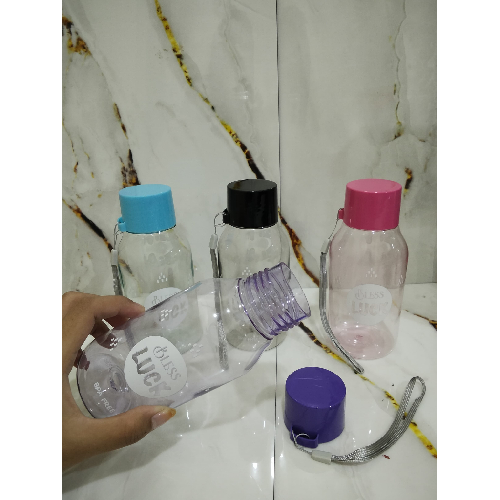 TJ-901 Botol Minum Plastik Botol Minum Unik Bless Luck 350ml