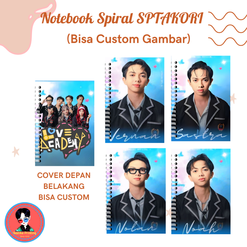 

Notebook Spiral Sptrakori Love Academy Sultan Squad - Buku Tulis Buku Catatan Saputra Kori