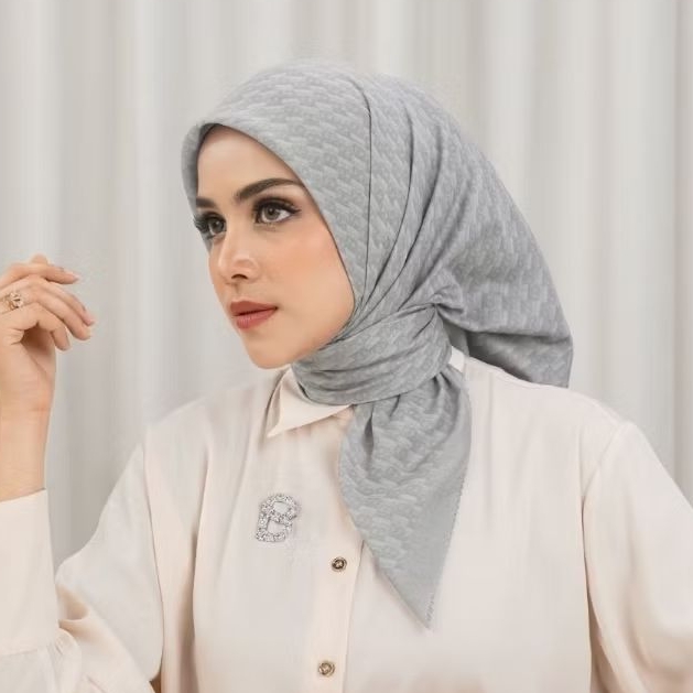 Leena Monogram Misted Morn Buttonscarves