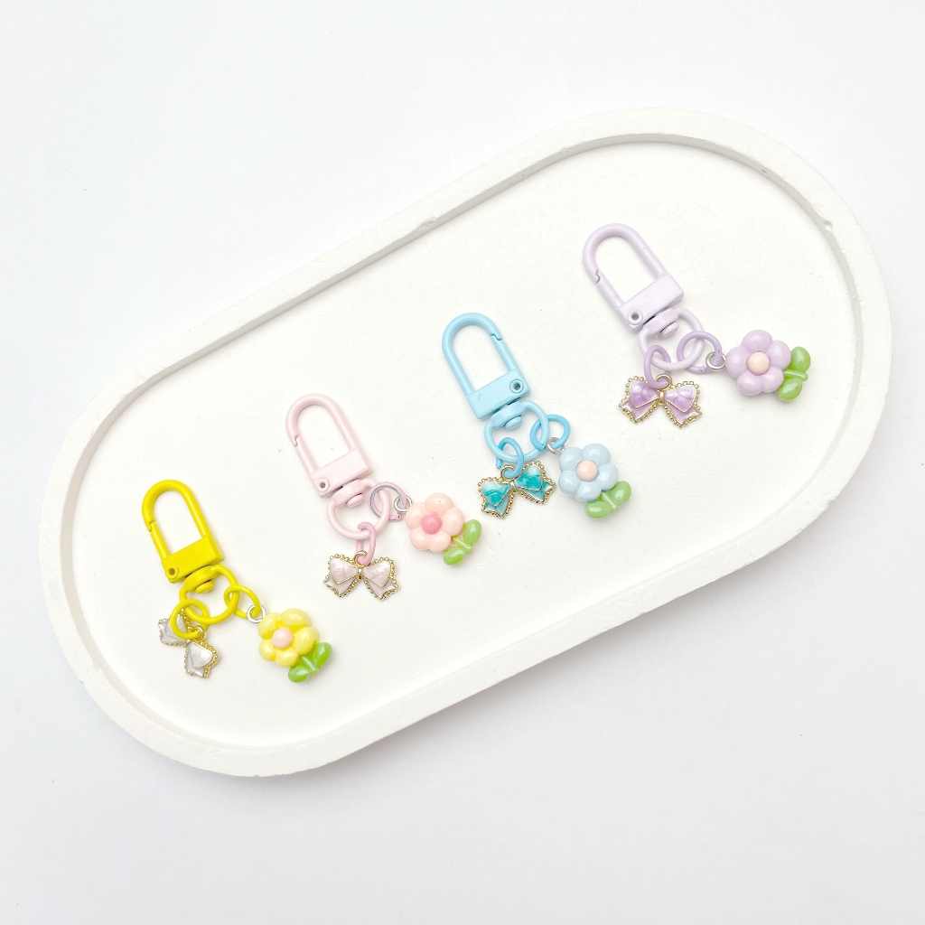 Terbaru Gantungan Korea Manik Anak Dan Dewasa / Gantungan Tas Kunci Mutiara Pita Bunga Kura-Kura