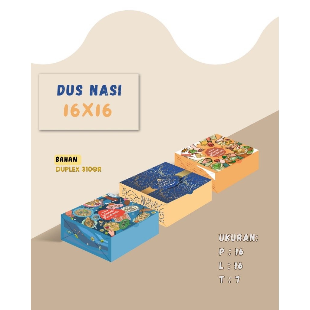 

DUS NASI 16X16 / BOX NASI / NASI KOTAK / NASI BOX