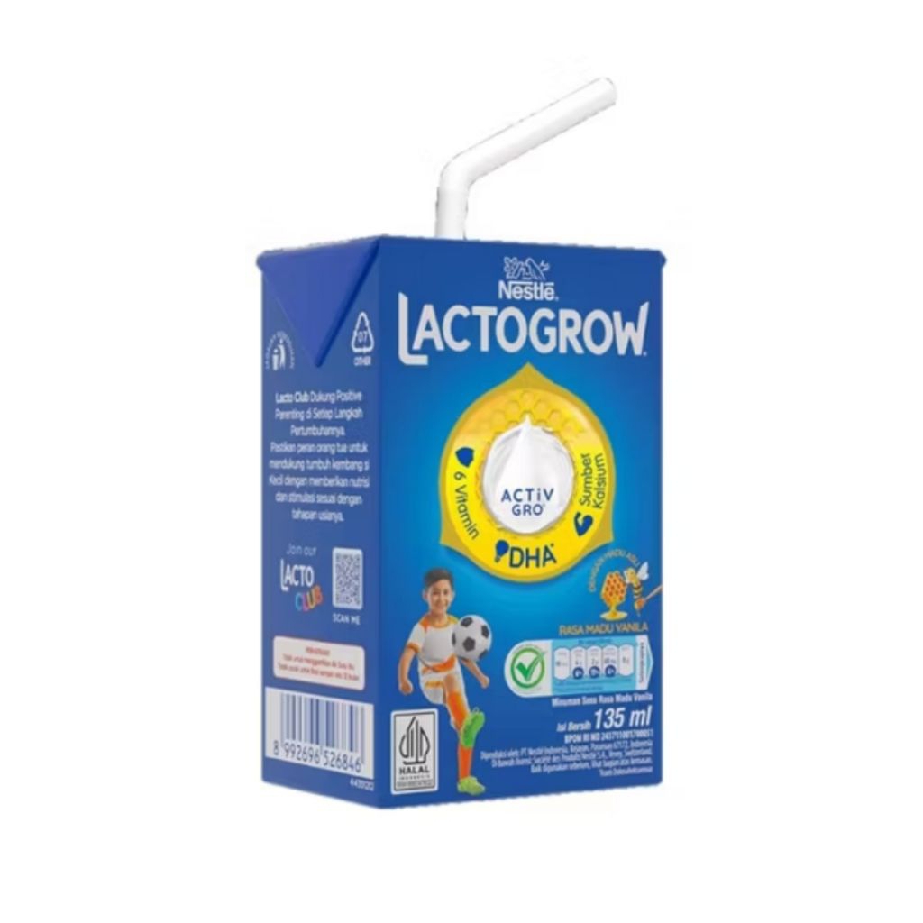 

Lactogrow Susu UHT Madu Vanilla 135 ml