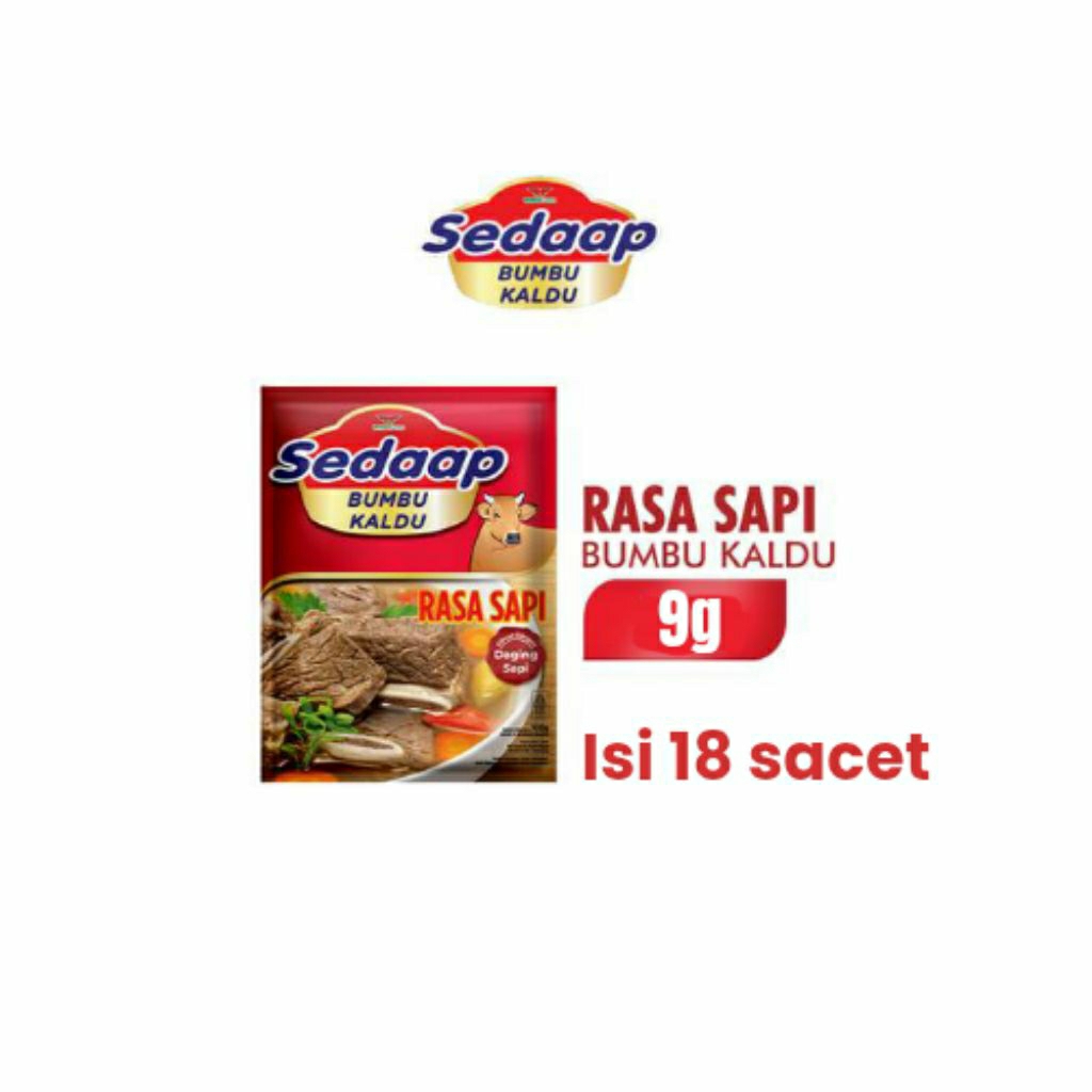 

Bumbu Kaldu Sedaap 1 renceng/18 sacet