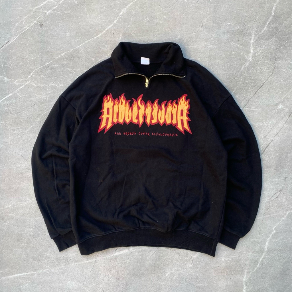 CREWNECK HALF ZIP ACOVER (L)