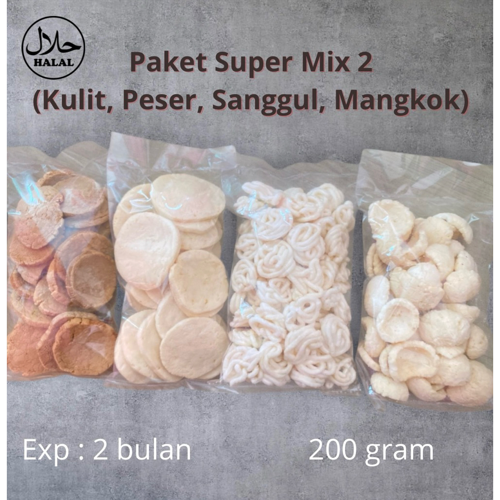 

PAKET SUPER MIX 2 (KULIT, PESER, SANGGUL, MANGKOK) /kemasan 200g