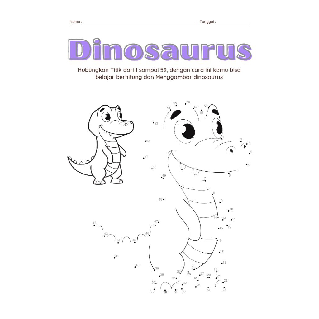 

Worksheet Anak - Belajar Menghitung & Menggambar | Dot to Dot