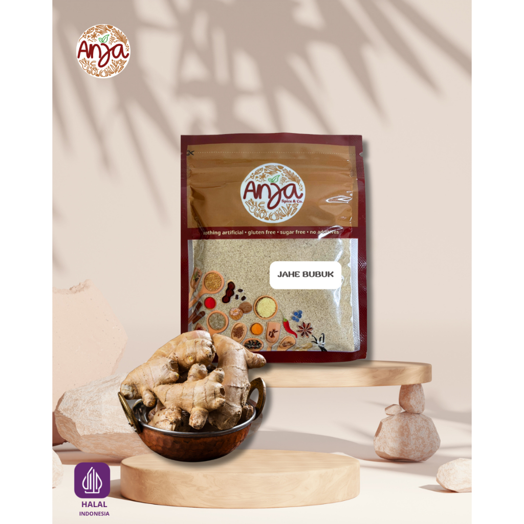 

Anja Rempah Jahe Bubuk Sachet Isi 17gr - Bumbu Dapur Murni Lokal Premium Kemasan Ziplock Berkualitas