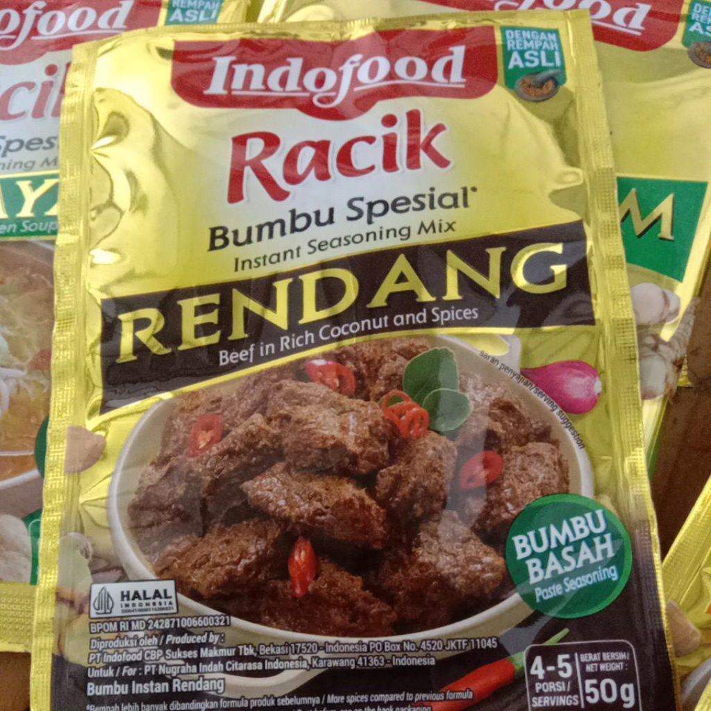 

Bumbu Indofood racik rendang 45gr Bumbu basah