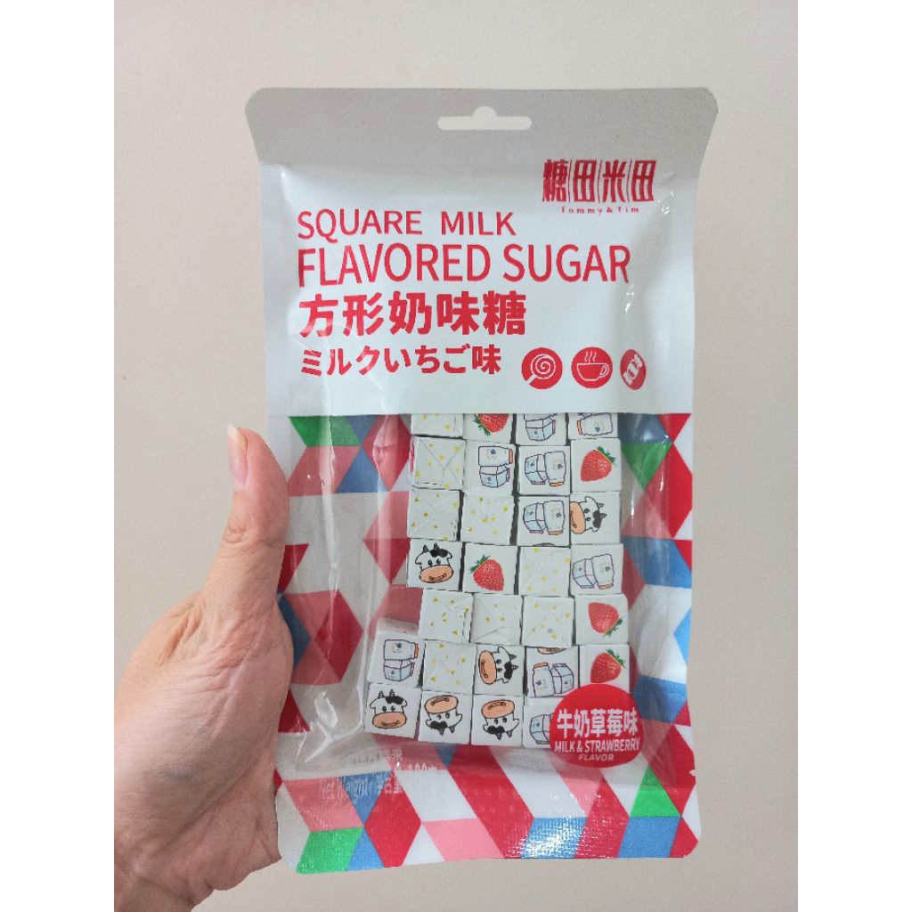 

Square milk tommy&tim strawberry 100gr (READY CANDY)