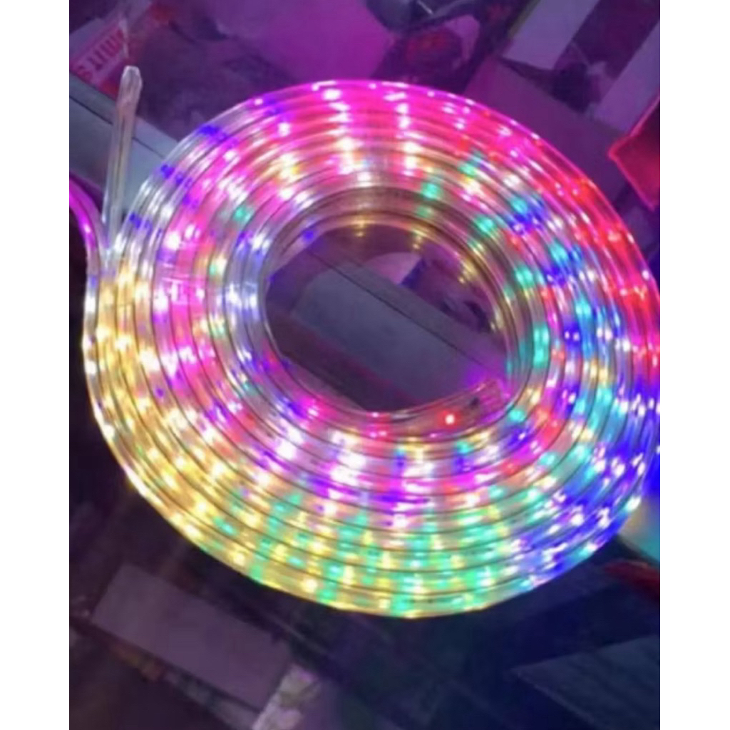 Lampu led strip selang warna warni 15 METER 3528 2835 220V+Adaptor outdoor led strip rgb hias