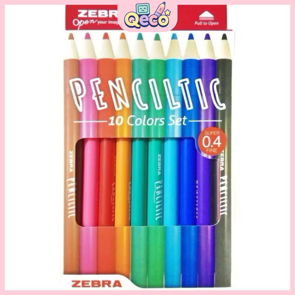 

[Penciltic Zebra] 10 Warna 0.4mm (Set / Satuan)