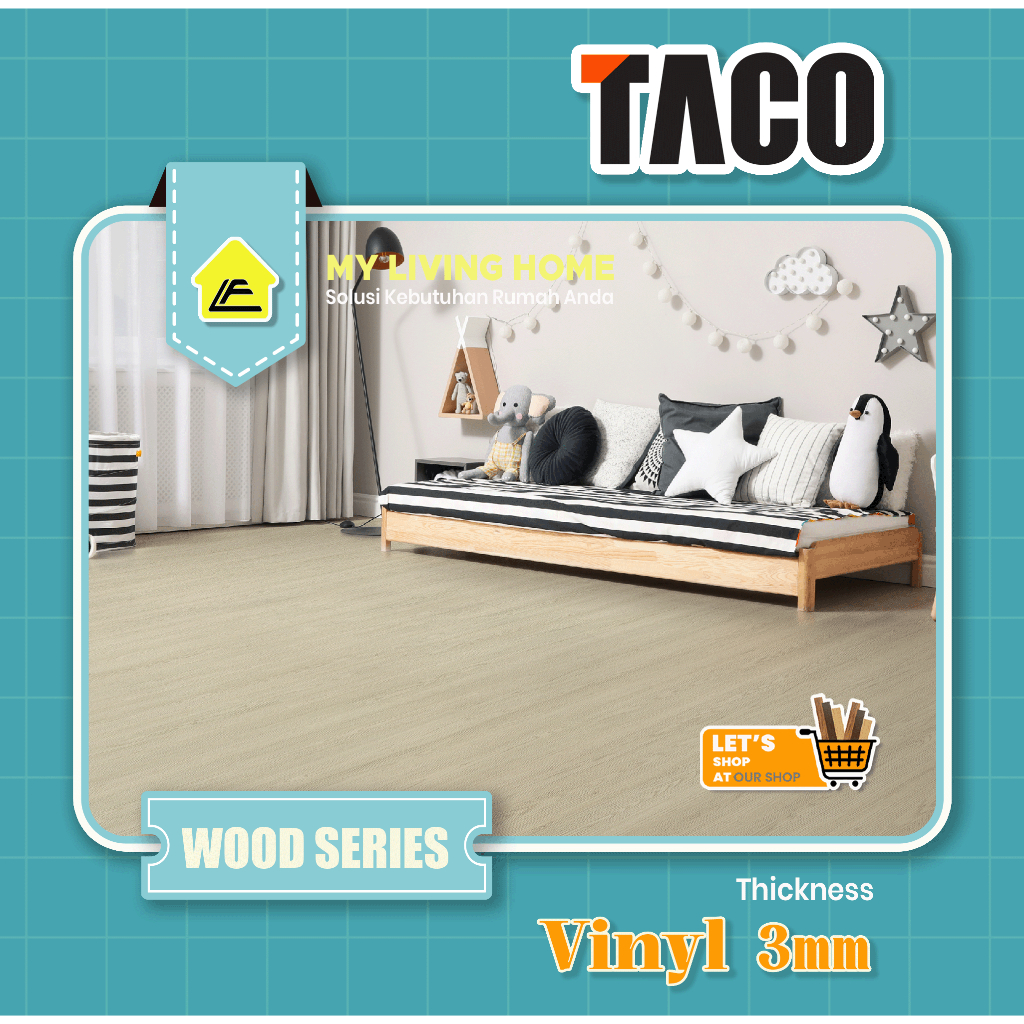 Lantai Vinyl TACO 3mm | Lantai Vinyl Motif Kayu
