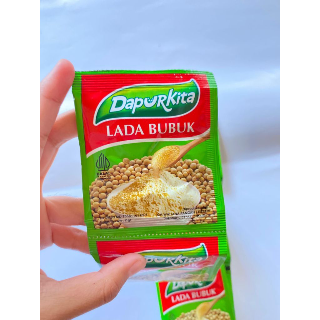 

Lada Bubuk Dapur Kita 2g per renceng (1renceng = 12pcs) beli lebih banyak lebih hemant