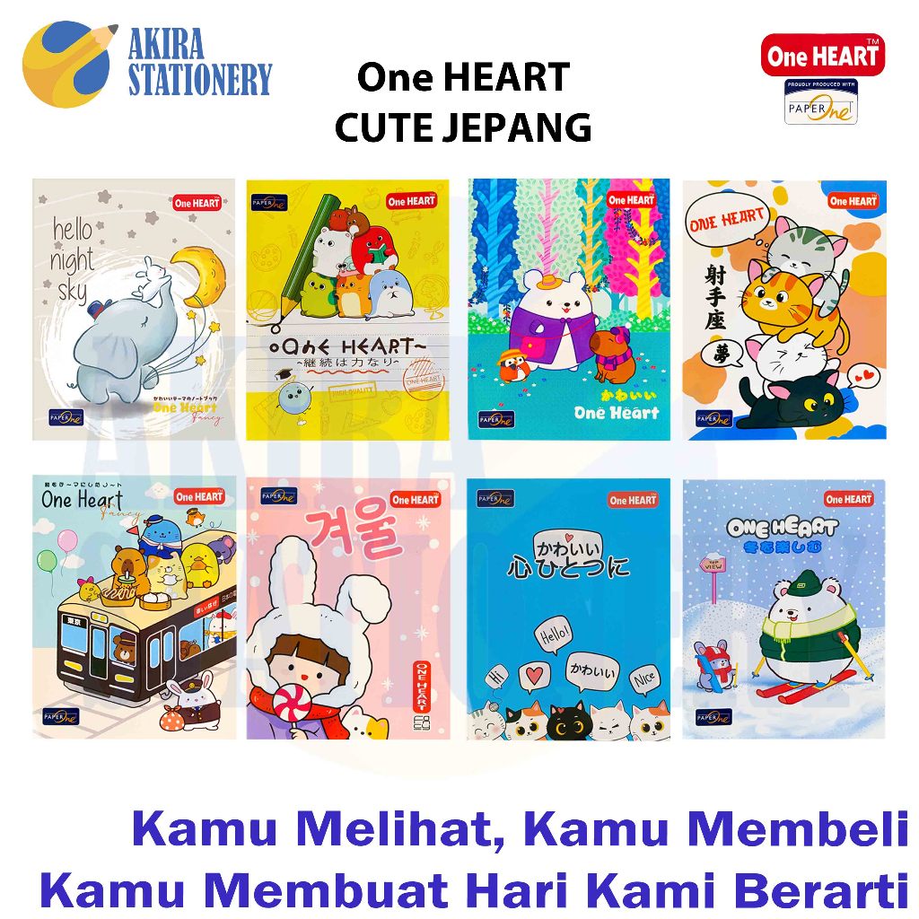 

Ay00! Buku Tulis One Heart By Paper One Quarto 38 lembar / Buku Notes Latihan Kwarto / A5 Kecil 10