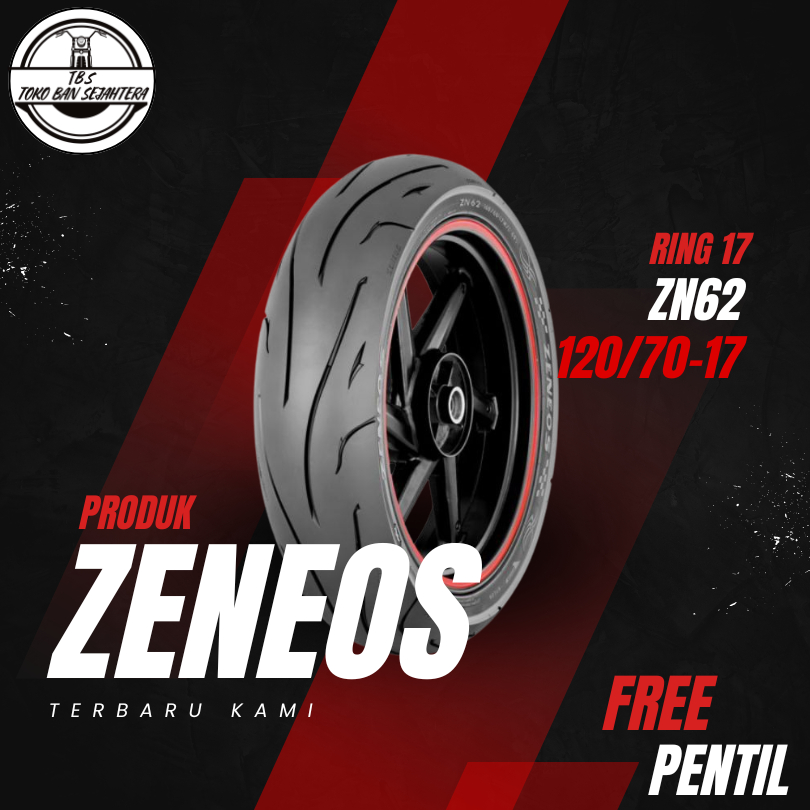 Ban Motor Ring 17 Zeneos ZN62 RS 120/70-17 Soft Compound Tubeless