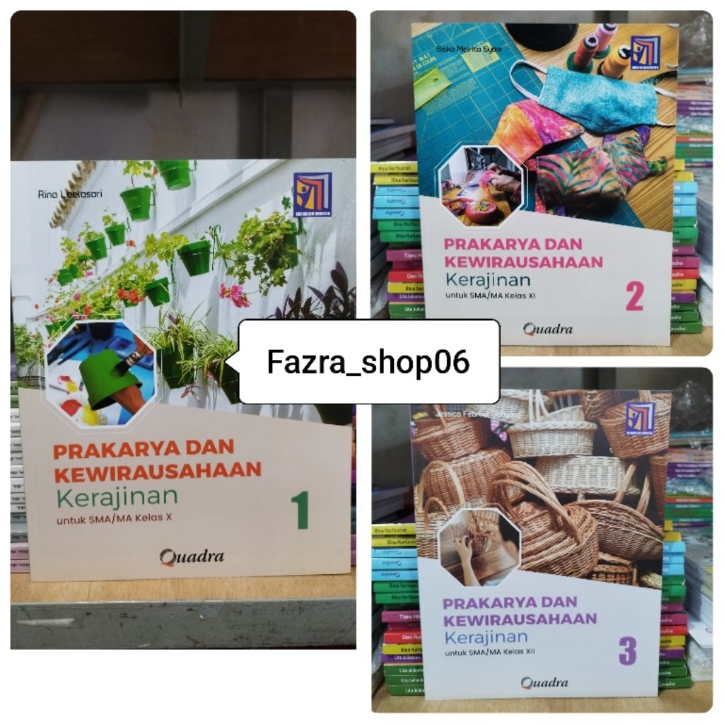 NEW Buku Prakarya dan Kewirausahaan Kerajinan SMA MA kelas 1 10 X, 2 11 XI, 3 12 XII Kurikulum Merde
