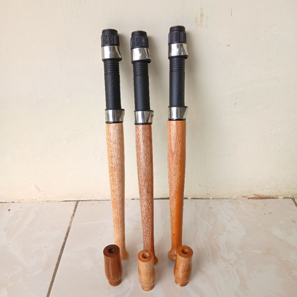 Gagang Joran Kayu Custom 38cm Reel seat Dps Non Fuji